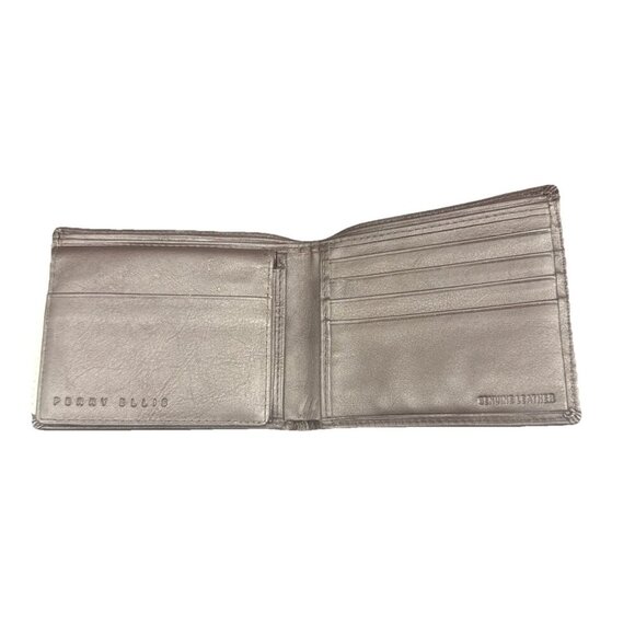 Perry Ellis Men's Genuine Brown Leather Bifold Wallet NEW - Picture 1 of 10